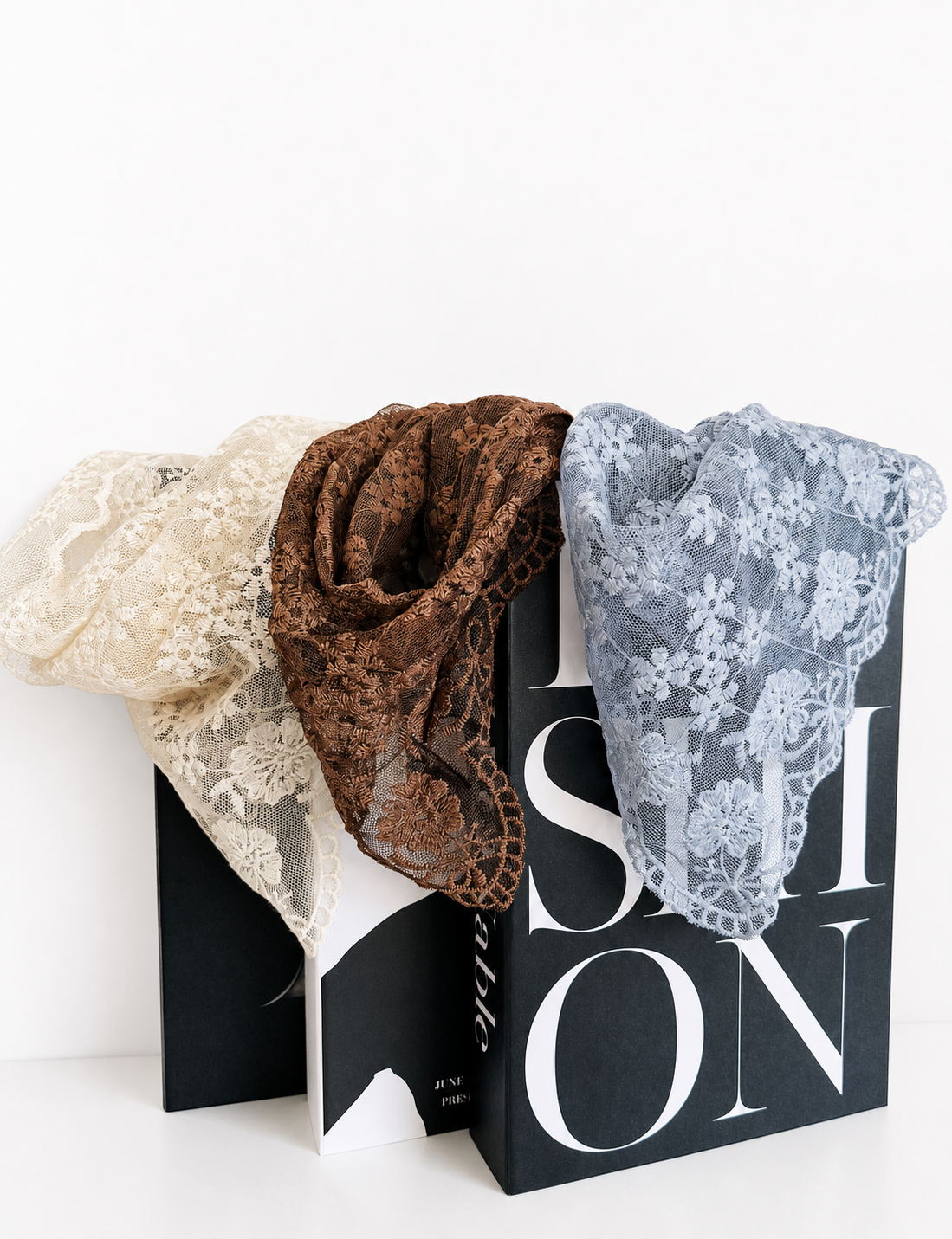 Foulard Coffee Dentelle